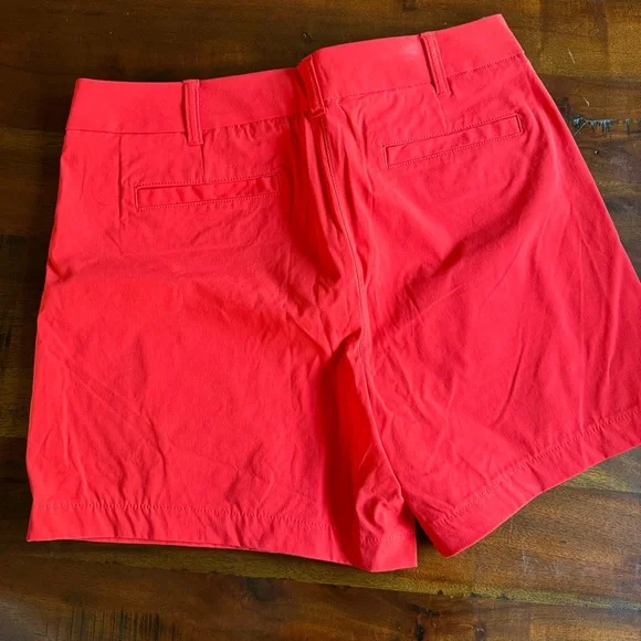 JCrew Women’s Tech Shorts - Red Size 12 - Picture 3 of 4